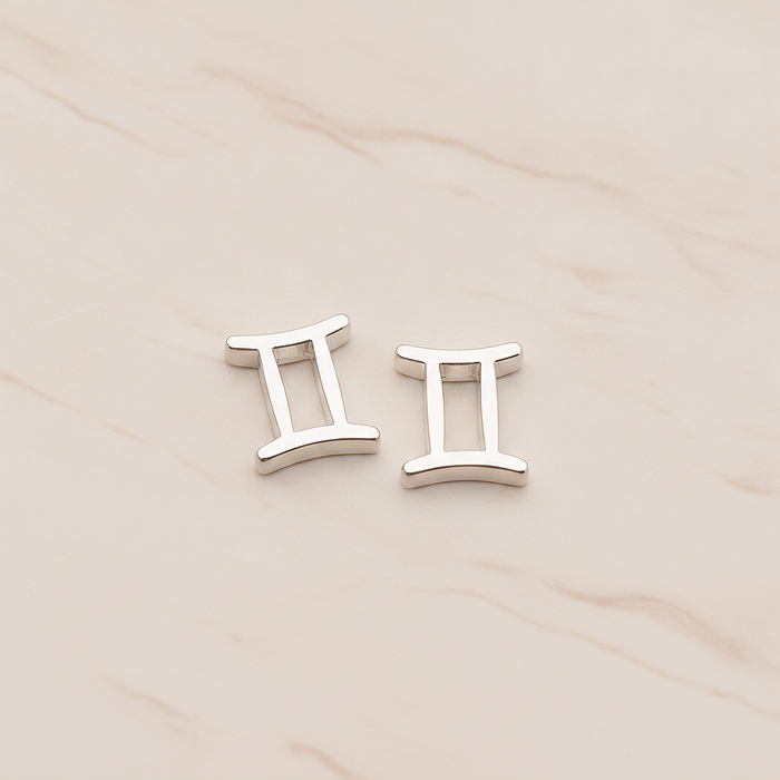 Zodiac Sign Pisces Bead Pendant, 2 Pc on warm marble background (PD.1895)