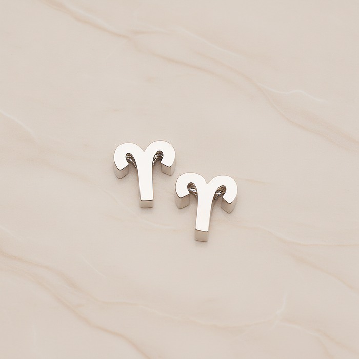 Zodiac Sign Pisces Bead Pendant, 2 Pc on warm marble background (PD.1895)