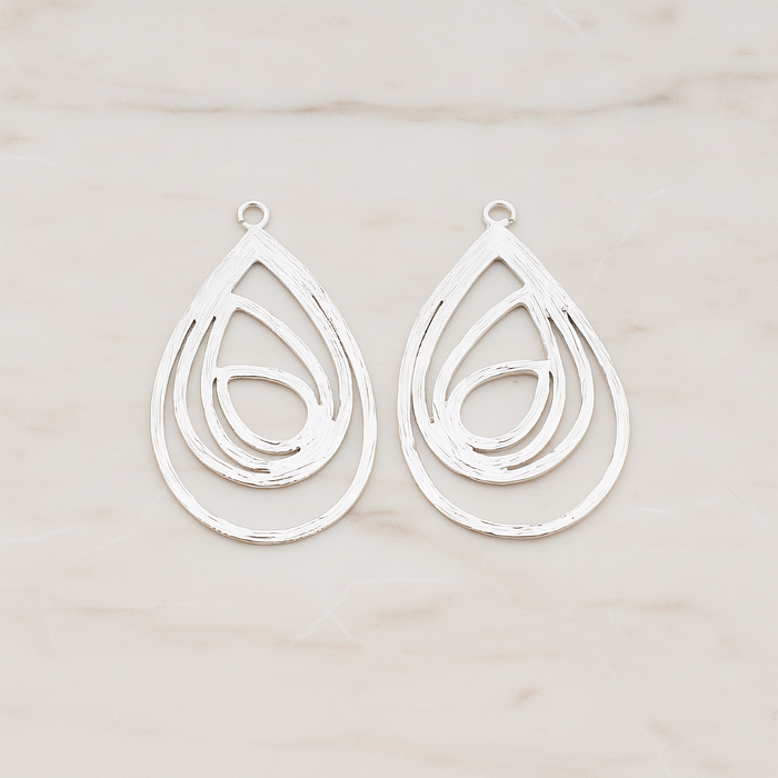 Multiple Teardrop Pendant, 2 Pc on warm marble background (PD.190)