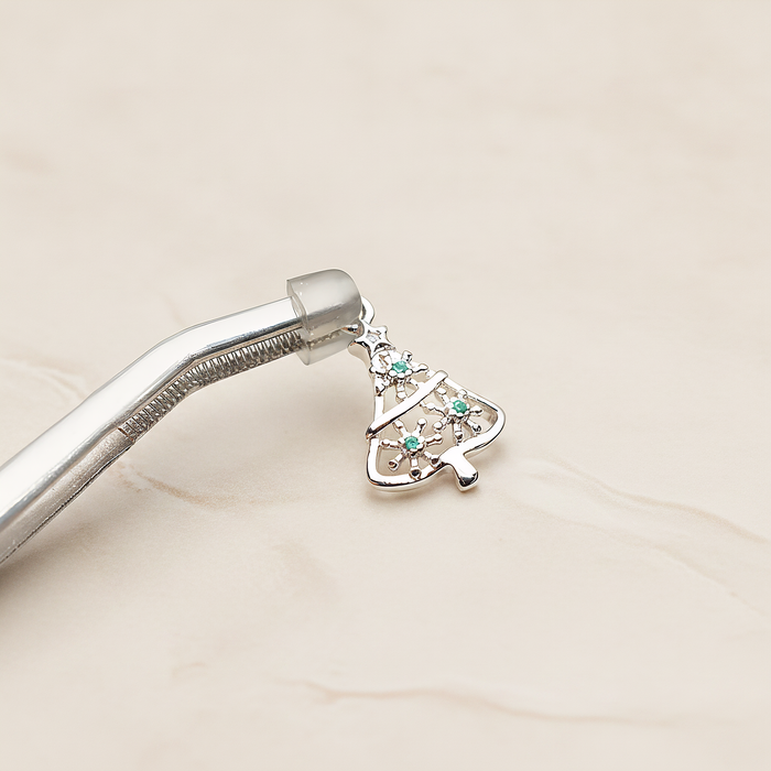 Christmas Tree Ver.2 Pendant, 2 Pc on warm marble background (PD.1948)