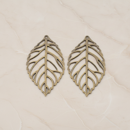 SMALL Leaf Pendant, 4 Pc on warm marble background (PD.210-01)