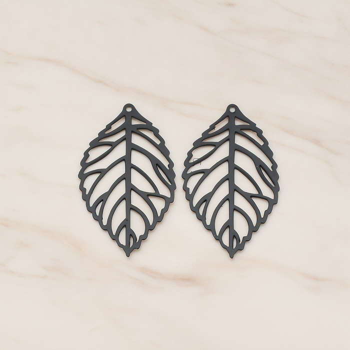 SMALL Leaf Pendant, 4 Pc on warm marble background (PD.210-01)