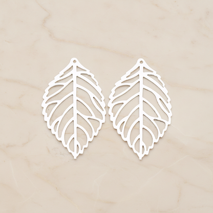 MEDIUM Leaf Pendant, 4 Pc on warm marble background (PD.210-02)