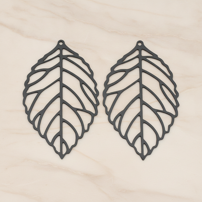 LARGE Leaf Pendant, 4 Pc on warm marble background (PD.210-03)
