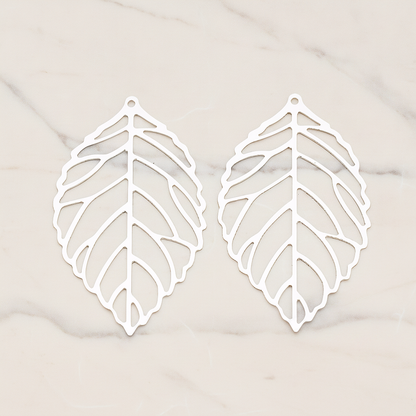 LARGE Leaf Pendant, 4 Pc on warm marble background (PD.210-03)