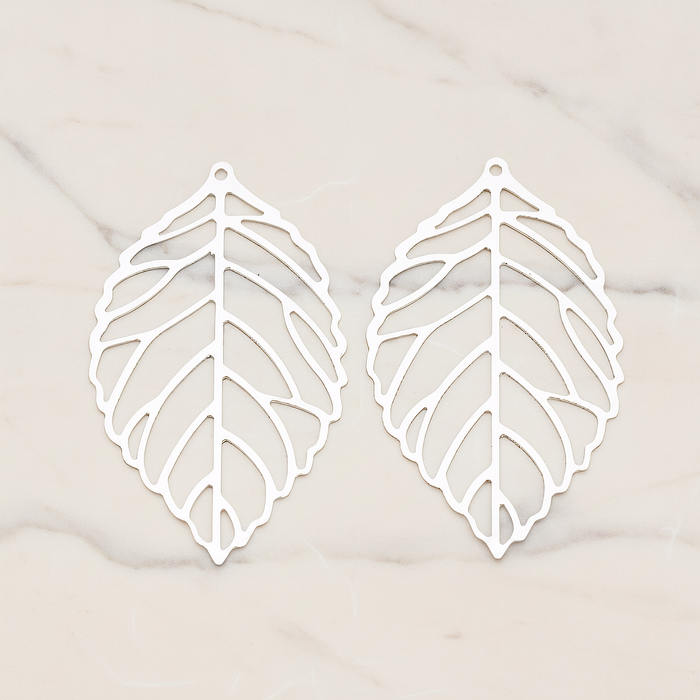 LARGE Leaf Pendant, 4 Pc on warm marble background (PD.210-03)