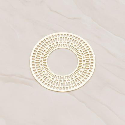 Filigree Eyptian Round Finding Pendant, 2 Pc on warm marble background (PD.250)