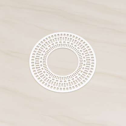 Filigree Eyptian Round Finding Pendant, 2 Pc on warm marble background (PD.250)