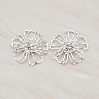Camellia Flower Pendant, 2 Pc on warm marble background (PD.275)