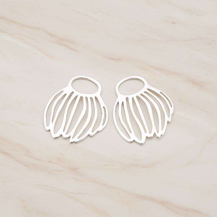 Withered Dandelion Pendant, 2 Pc on warm marble background (PD.352)