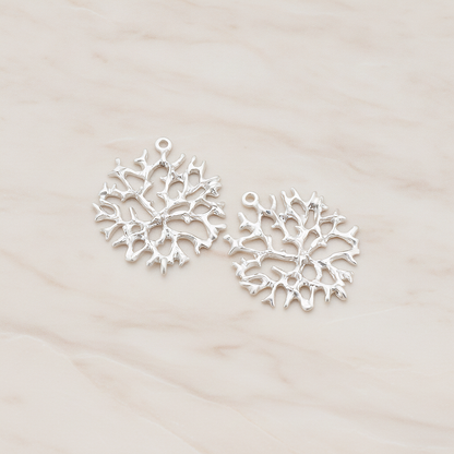 Coral Reef Connector Pendant, 2 Pc on warm marble background (PD.450)