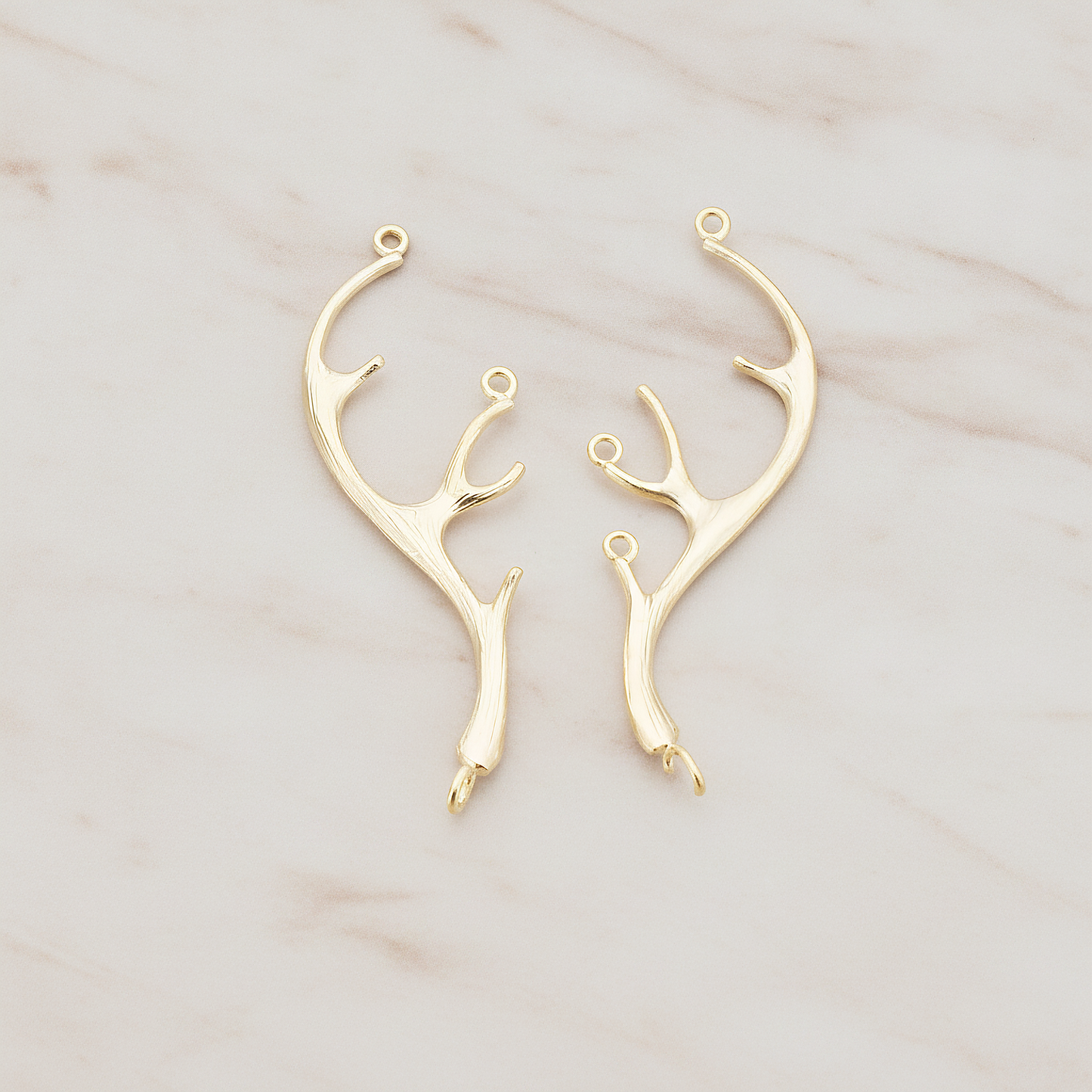 Antler Pendant, 2 Pc on warm marble background (PD.463)