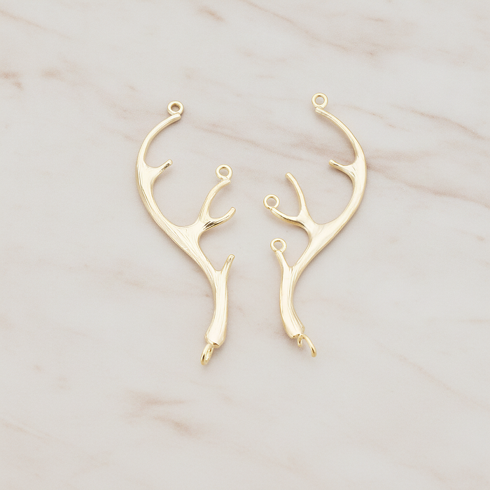 Antler Pendant, 2 Pc on warm marble background (PD.463)