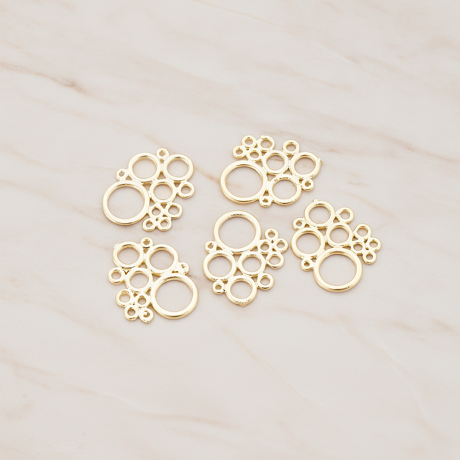 Bubble Pendant, 2 Pc on warm marble background (PD.490)