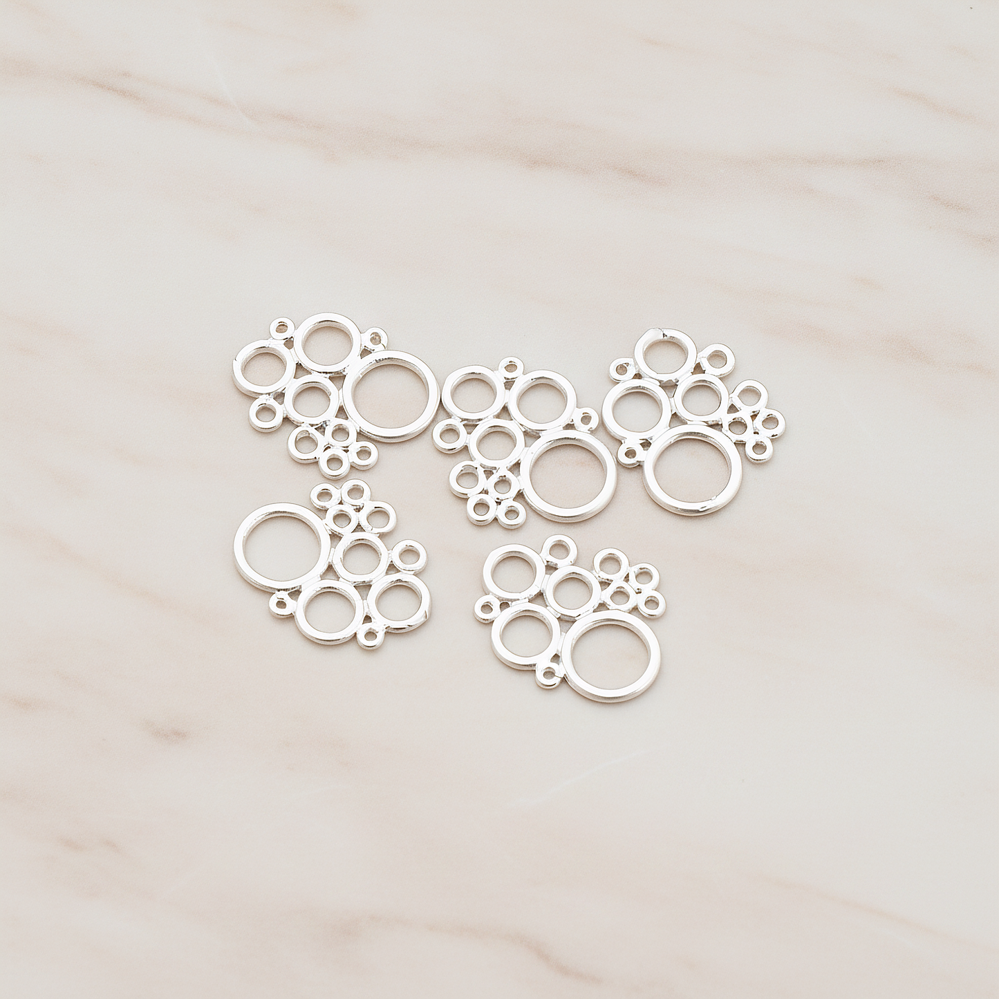 Bubble Pendant, 2 Pc on warm marble background (PD.490)
