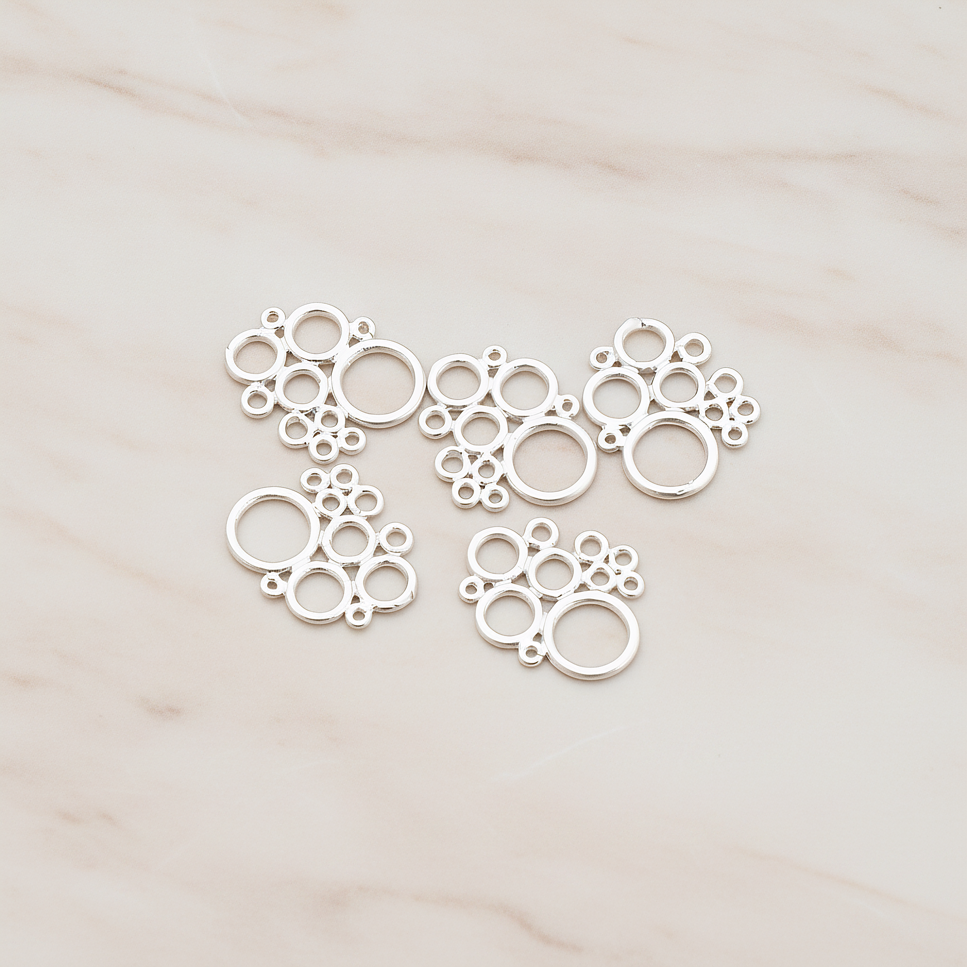 Bubble Pendant, 2 Pc on warm marble background (PD.490)