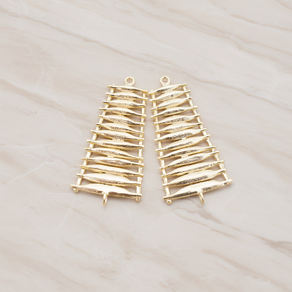 Ladder Connector Pendant, 2 Pc on warm marble background (PD.495)