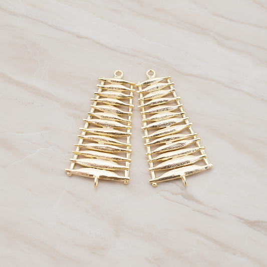 Ladder Connector Pendant, 2 Pc on warm marble background (PD.495)