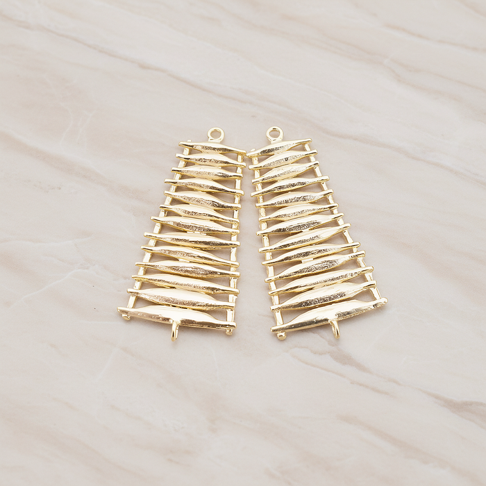 Ladder Connector Pendant, 2 Pc on warm marble background (PD.495)