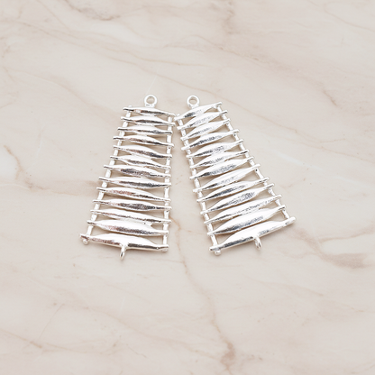 Ladder Connector Pendant, 2 Pc on warm marble background (PD.495)