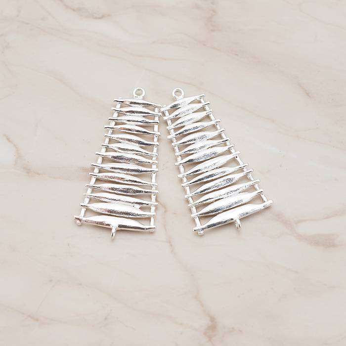 Ladder Connector Pendant, 2 Pc on warm marble background (PD.495)