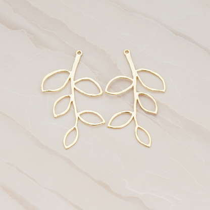 Large Twig Charm Pendant, 2 Pc on warm marble background (PD.505-02)