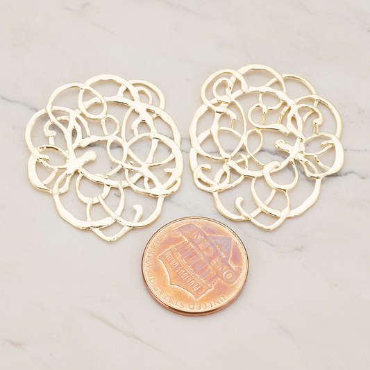 Ethnic Style Pendant, 2 Pc on warm marble background (PD.513)