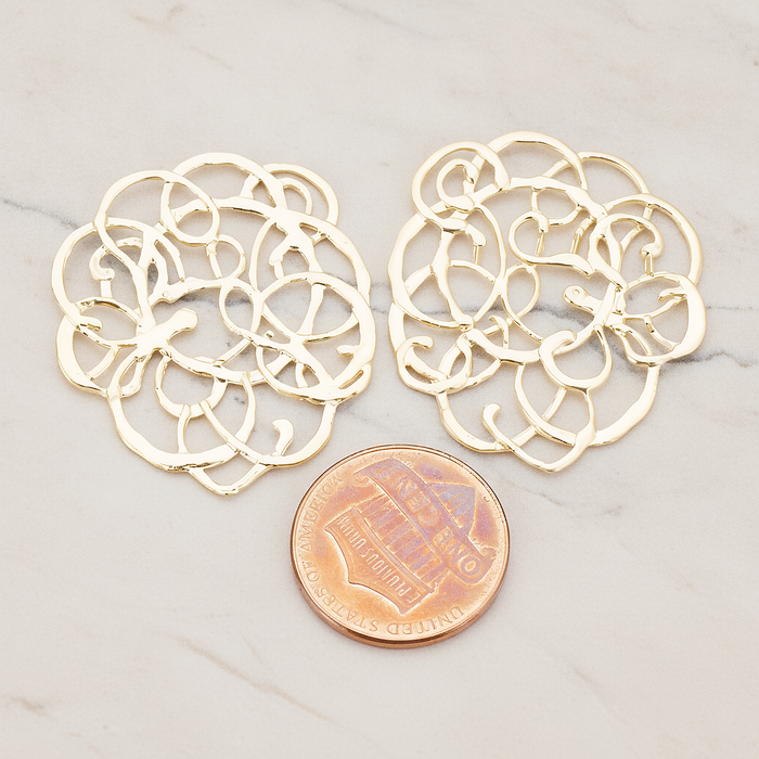 Ethnic Style Pendant, 2 Pc on warm marble background (PD.513)