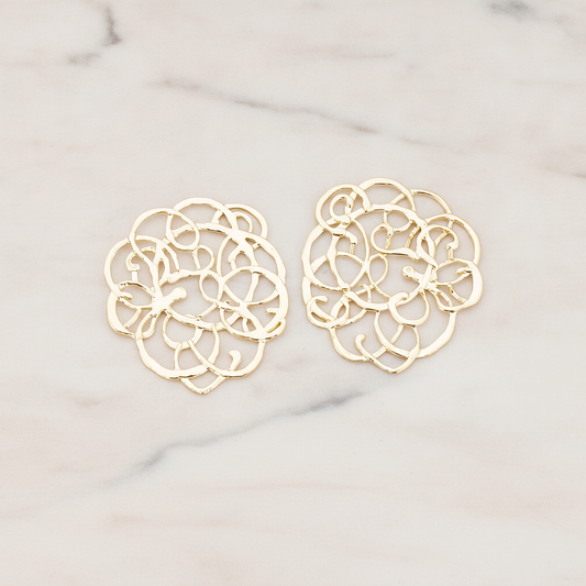 Ethnic Style Pendant, 2 Pc on warm marble background (PD.513)