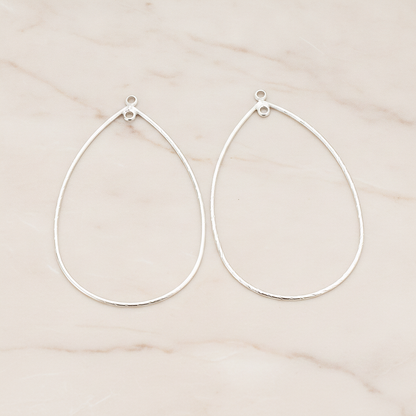 Small Rope Teardrop Pendant, 2 Pc on warm marble background (PD.521-01)