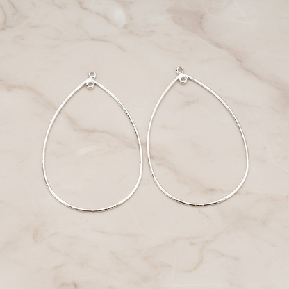Small Rope Teardrop Pendant, 2 Pc on warm marble background (PD.521-01)
