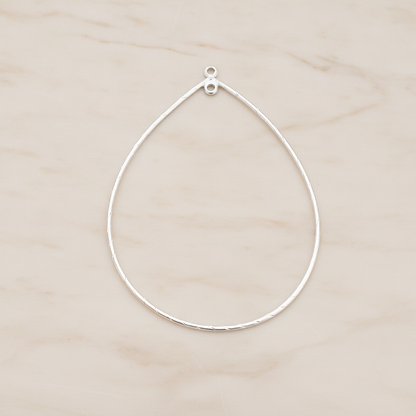 Large Rope Teardrop Pendant, 2 Pc on warm marble background (PD.521-02)