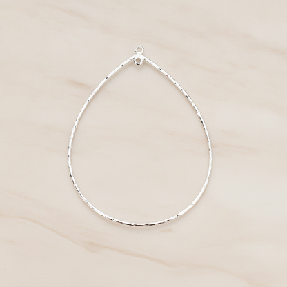 Large Rope Teardrop Pendant, 2 Pc on warm marble background (PD.521-02)