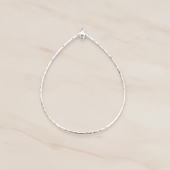 Large Rope Teardrop Pendant, 2 Pc on warm marble background (PD.521-02)