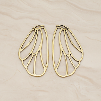 Angel Wing Pendant, 2 Pc on warm marble background (PD.595)
