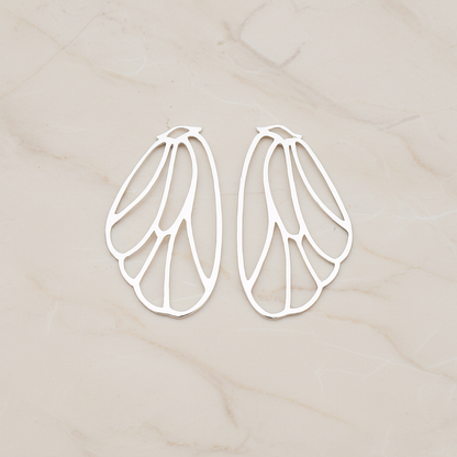 Angel Wing Pendant, 2 Pc on warm marble background (PD.595)