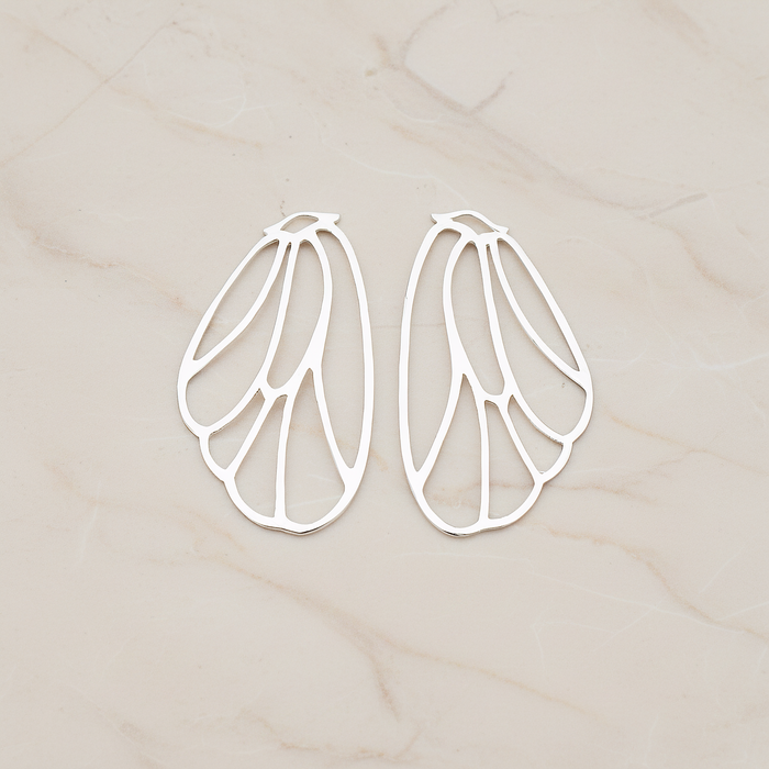 Angel Wing Pendant, 2 Pc on warm marble background (PD.595)