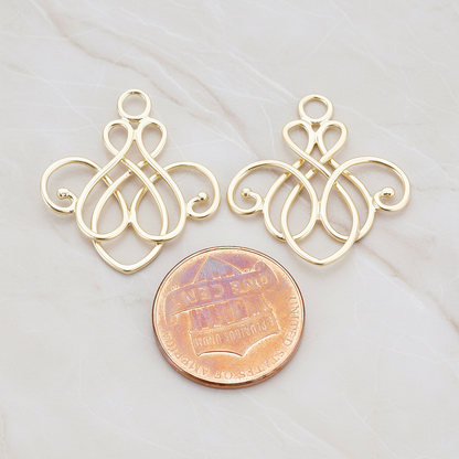 Chandelier Pendant, 2 Pc on warm marble background (PD.611)