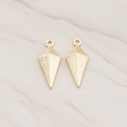 Brushed Rhombus Pendant, 2 Pc on warm marble background (PD.723)
