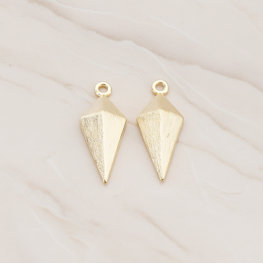 Brushed Rhombus Pendant, 2 Pc on warm marble background (PD.723)