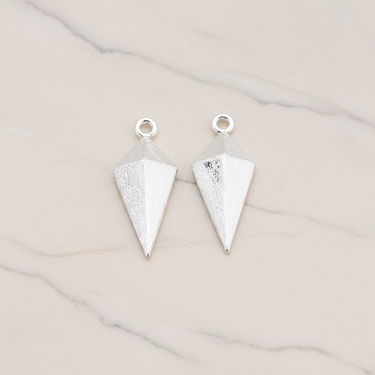 Brushed Rhombus Pendant, 2 Pc on warm marble background (PD.723)