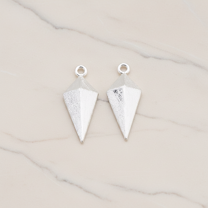 Brushed Rhombus Pendant, 2 Pc on warm marble background (PD.723)