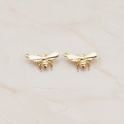 Small Bee Pendant, 2 Pc on warm marble background (PD.833)