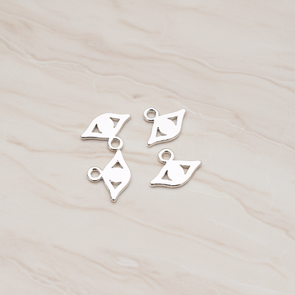 Small Eye Charm Pendant, 2 Pc on warm marble background (PD.858)