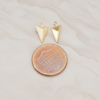 Triangular Pyramid Pendant, 2 Pc on warm marble background (PD.918)
