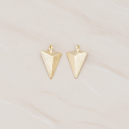 Triangular Pyramid Pendant, 2 Pc on warm marble background (PD.918)