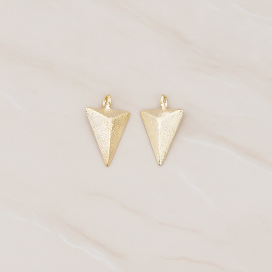 Triangular Pyramid Pendant, 2 Pc on warm marble background (PD.918)