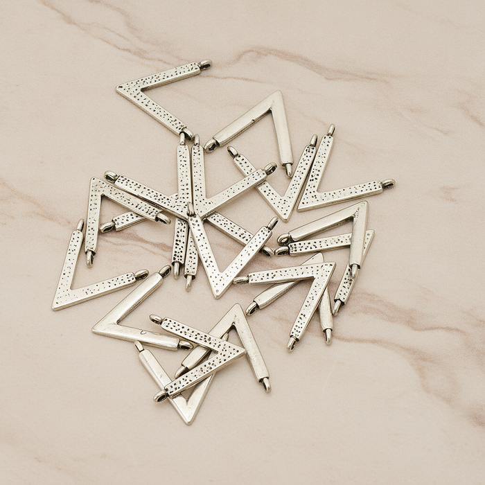 V Shaped Connetor Pendant, 2 Pc on warm marble background (PD.919)