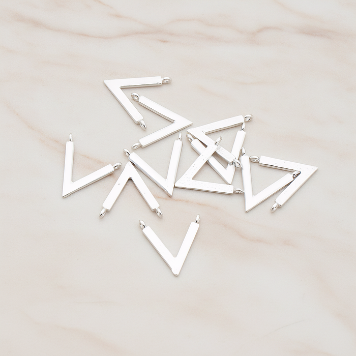 V Shaped Connetor Pendant, 2 Pc on warm marble background (PD.919)