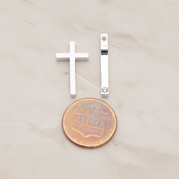 Cross Pendant, 2 Pc on warm marble background (PD.921)